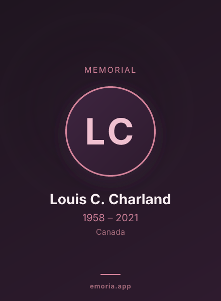Memorial portrait of Louis C. Charland