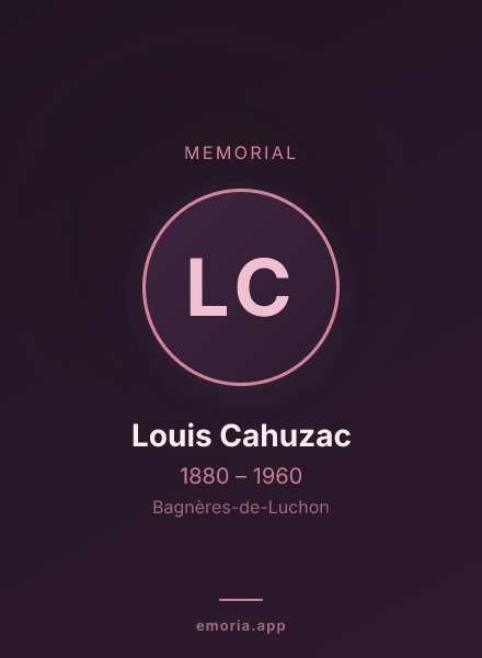 Memorial portrait of Louis Cahuzac