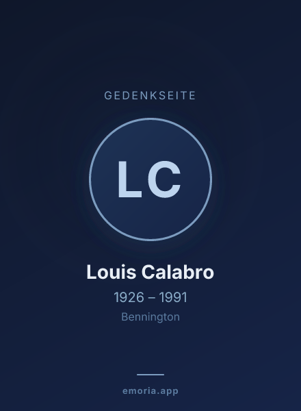 Gedenkportrait von Louis Calabro
