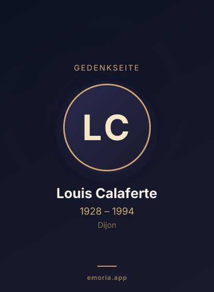 Gedenkportrait von Louis Calaferte