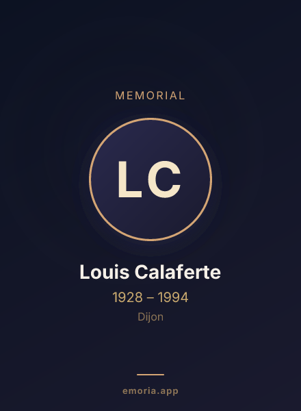 Memorial portrait of Louis Calaferte