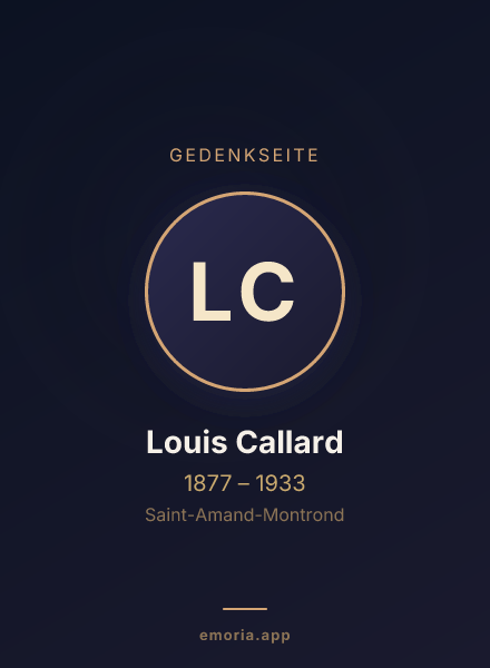 Gedenkportrait von Louis Callard