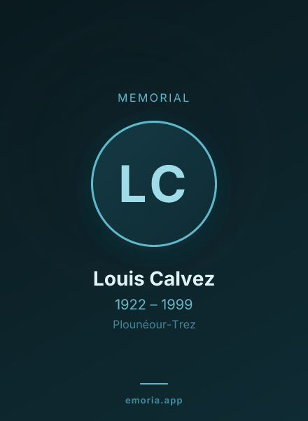 Memorial portrait of Louis Calvez
