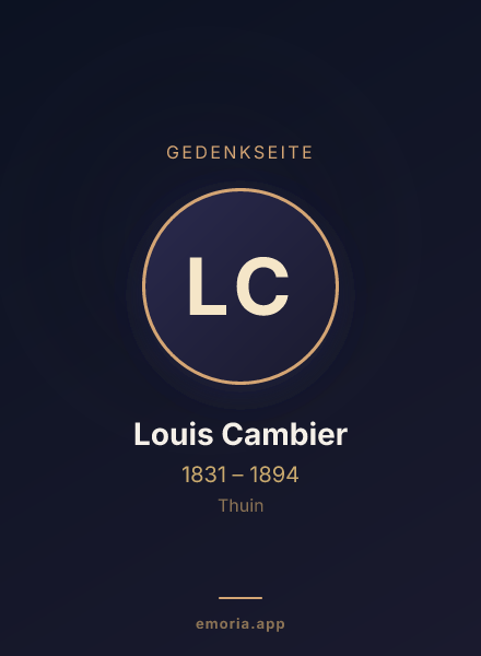 Gedenkportrait von Louis Cambier