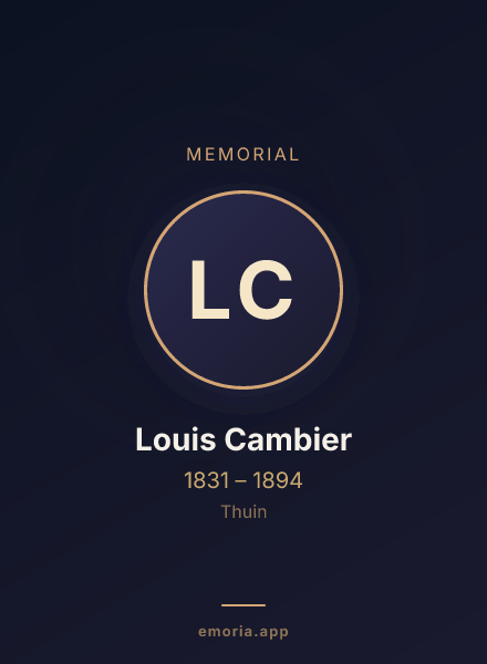 Memorial portrait of Louis Cambier