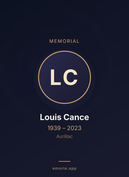 Memorial portrait of Louis Cance
