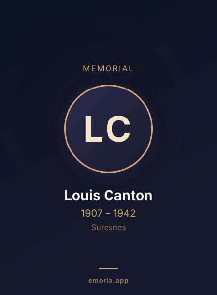 Memorial portrait of Louis Canton