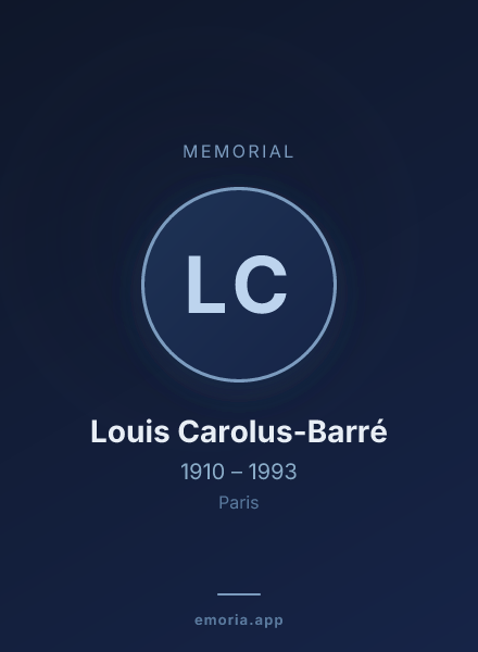 Memorial portrait of Louis Carolus-Barré