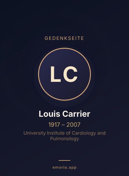 Gedenkportrait von Louis Carrier