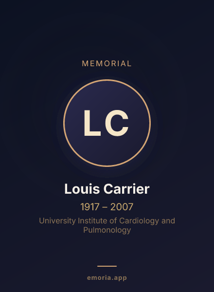 Memorial portrait of Louis Carrier