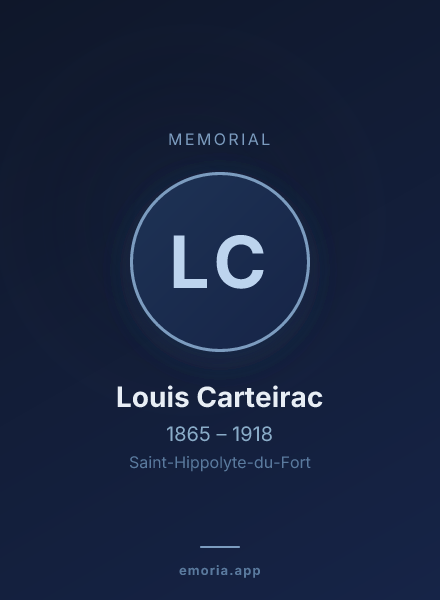 Memorial portrait of Louis Carteirac