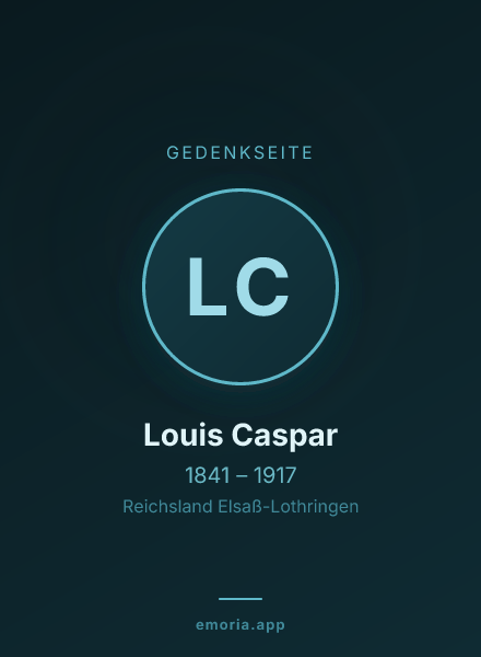 Gedenkportrait von Louis Caspar