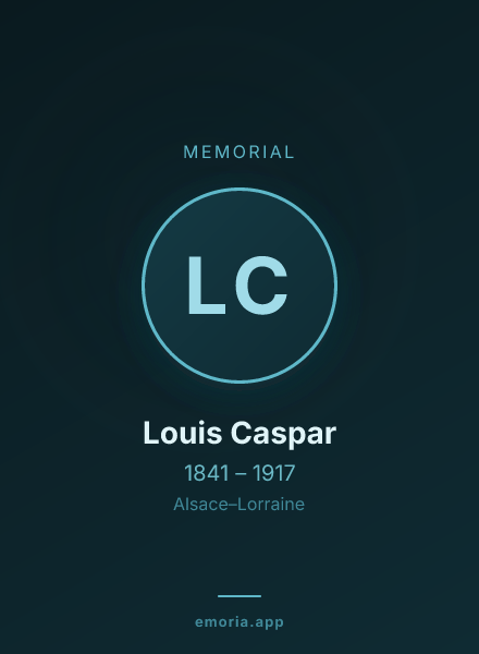 Memorial portrait of Louis Caspar
