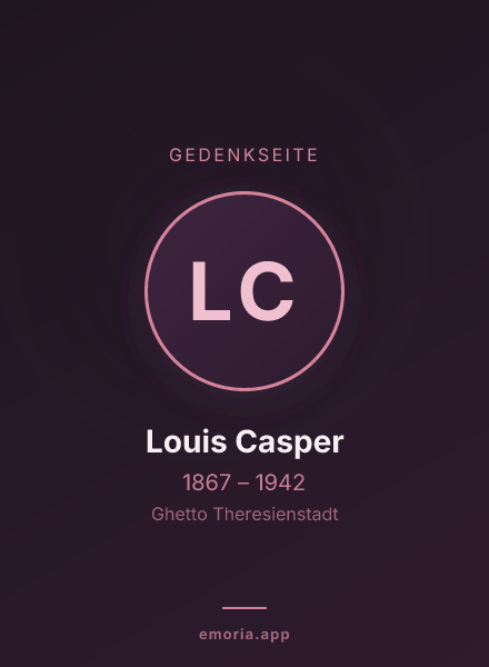 Gedenkportrait von Louis Casper
