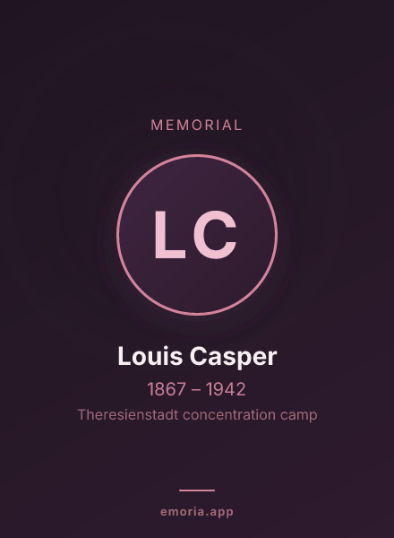 Memorial portrait of Louis Casper