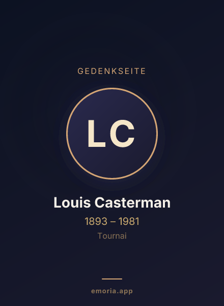 Gedenkportrait von Louis Casterman