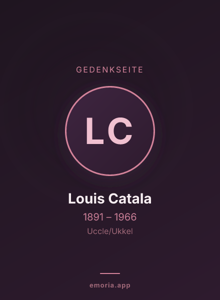 Gedenkportrait von Louis Catala