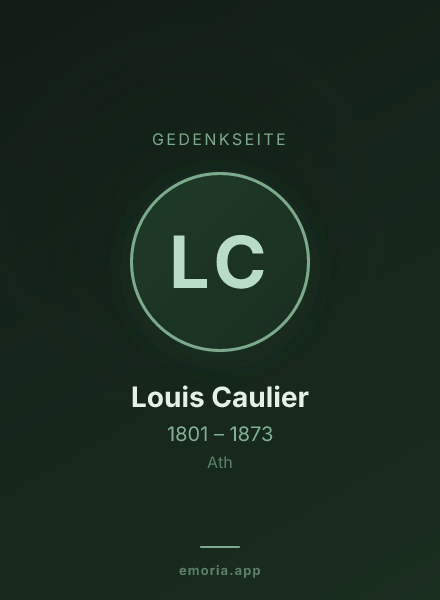 Gedenkportrait von Louis Caulier