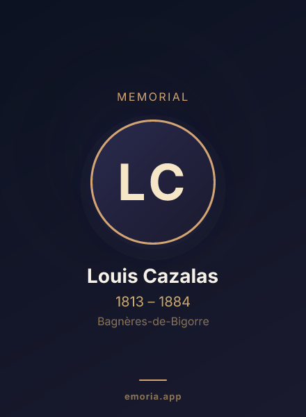 Memorial portrait of Louis Cazalas