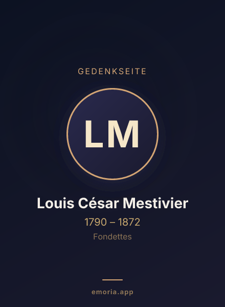 Gedenkportrait von Louis César Mestivier