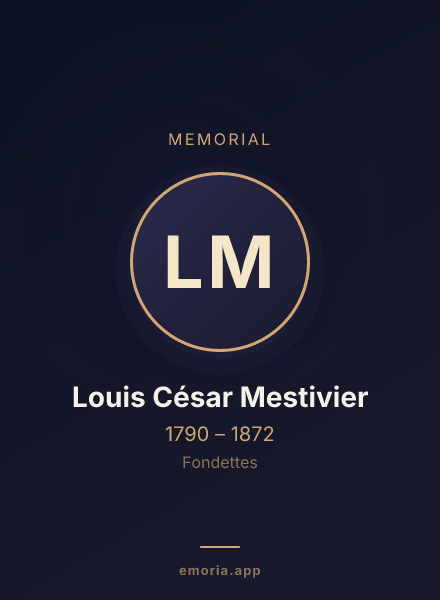 Memorial portrait of Louis César Mestivier
