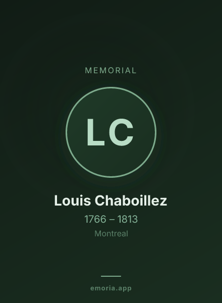 Memorial portrait of Louis Chaboillez