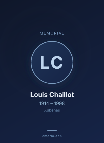 Memorial portrait of Louis Chaillot