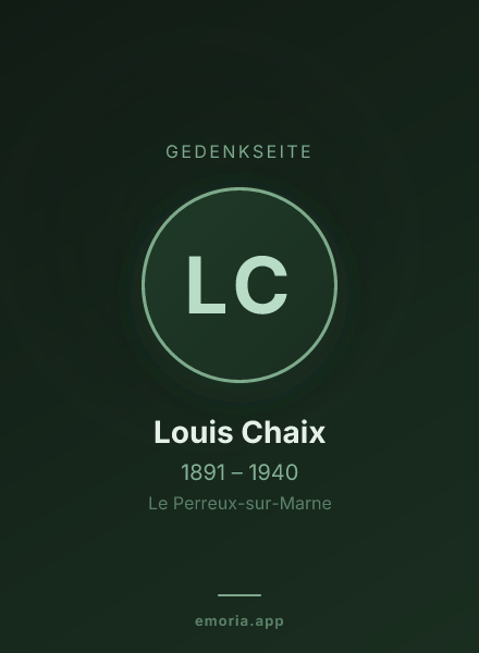 Gedenkportrait von Louis Chaix