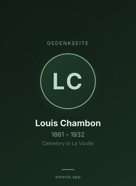 Gedenkportrait von Louis Chambon