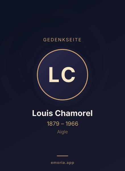 Gedenkportrait von Louis Chamorel
