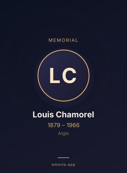 Memorial portrait of Louis Chamorel