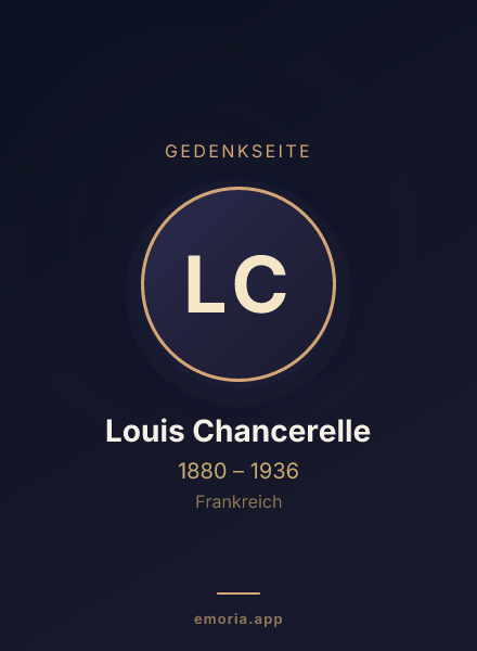 Gedenkportrait von Louis Chancerelle