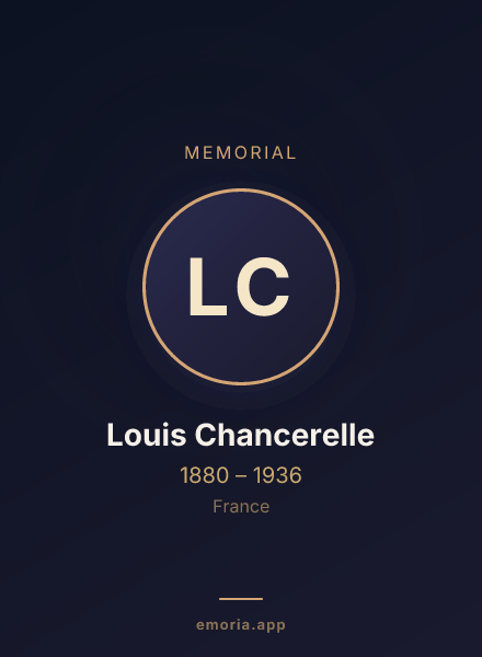 Memorial portrait of Louis Chancerelle