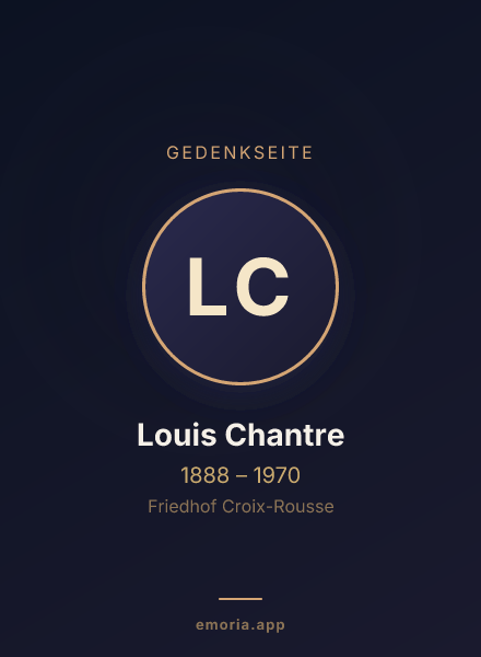 Gedenkportrait von Louis Chantre