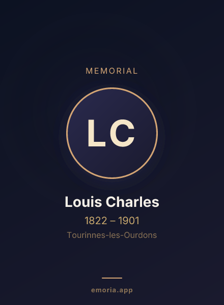 Memorial portrait of Louis Charles