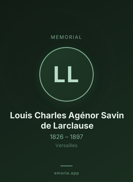 Memorial portrait of Louis Charles Agénor Savin de Larclause