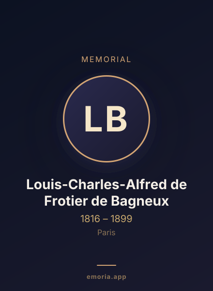 Memorial portrait of Louis-Charles-Alfred de Frotier de Bagneux