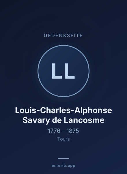 Gedenkportrait von Louis-Charles-Alphonse Savary de Lancosme