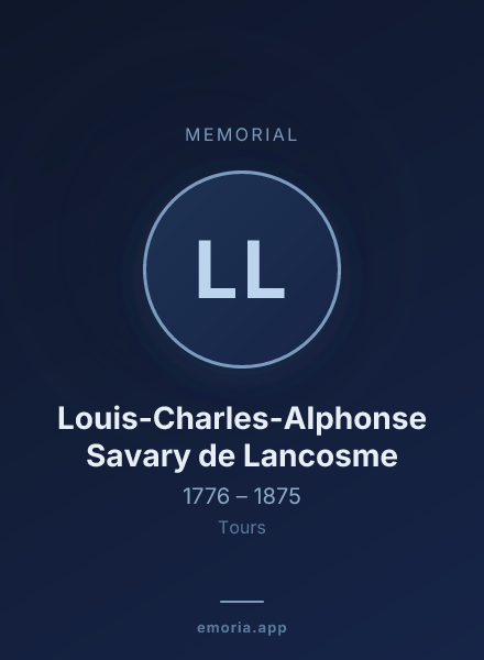 Memorial portrait of Louis-Charles-Alphonse Savary de Lancosme