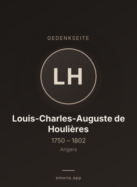 Gedenkportrait von Louis-Charles-Auguste de Houlières