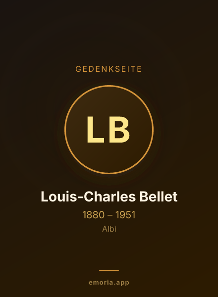 Gedenkportrait von Louis-Charles Bellet