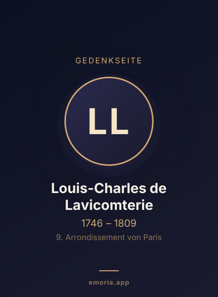 Gedenkportrait von Louis-Charles de Lavicomterie