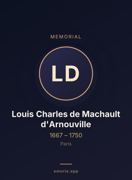Memorial portrait of Louis Charles de Machault d'Arnouville