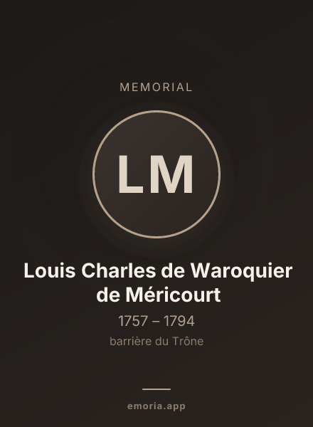 Memorial portrait of Louis Charles de Waroquier de Méricourt