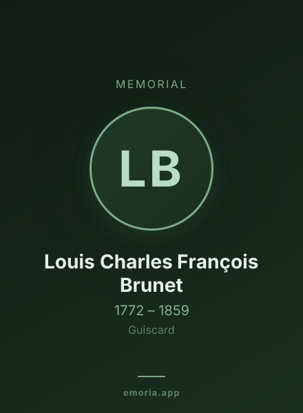 Memorial portrait of Louis Charles François Brunet