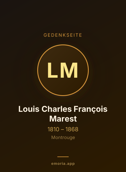 Gedenkportrait von Louis Charles François Marest