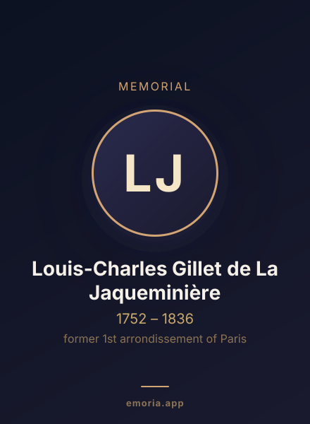 Memorial portrait of Louis-Charles Gillet de La Jaqueminière