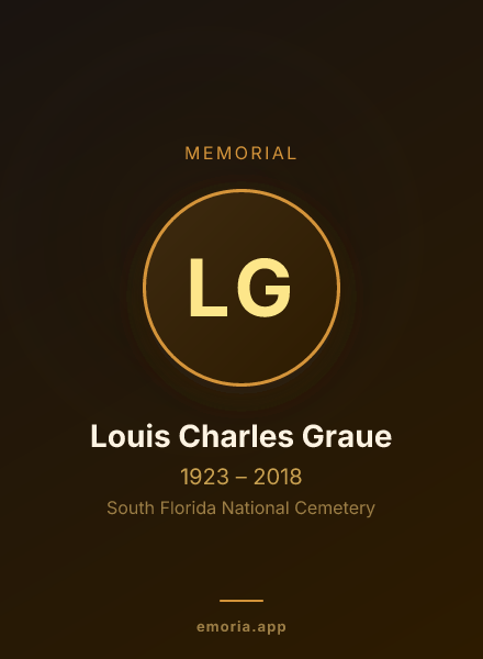Memorial portrait of Louis Charles Graue