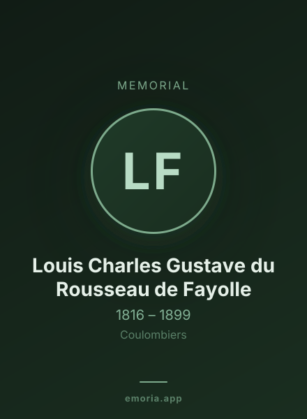 Memorial portrait of Louis Charles Gustave du Rousseau de Fayolle