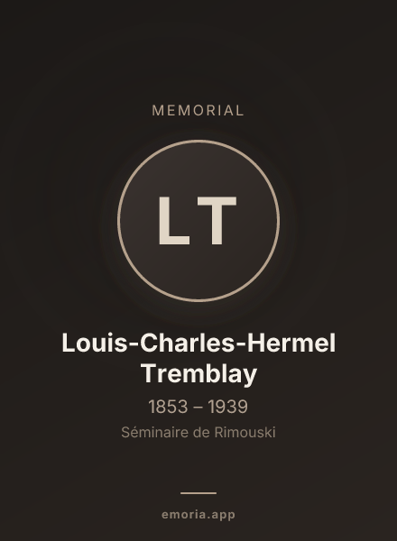Memorial portrait of Louis-Charles-Hermel Tremblay